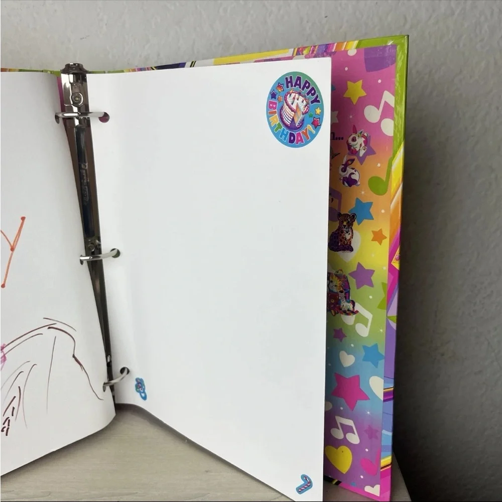 Vintage Lisa Frank My Memory Binder Book Hollywood Bear Teddy Top Hat Album